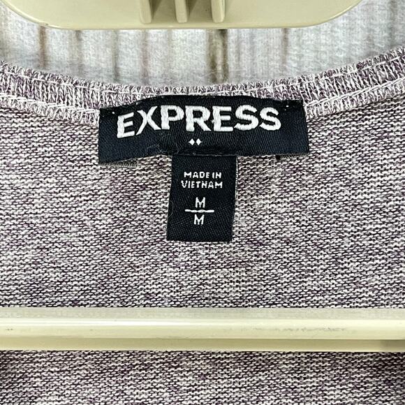 Express Tank Top Size M Dusty Pink Purple Strappy Front Sleeveless Peplum Flowy - Picture 3 of 6